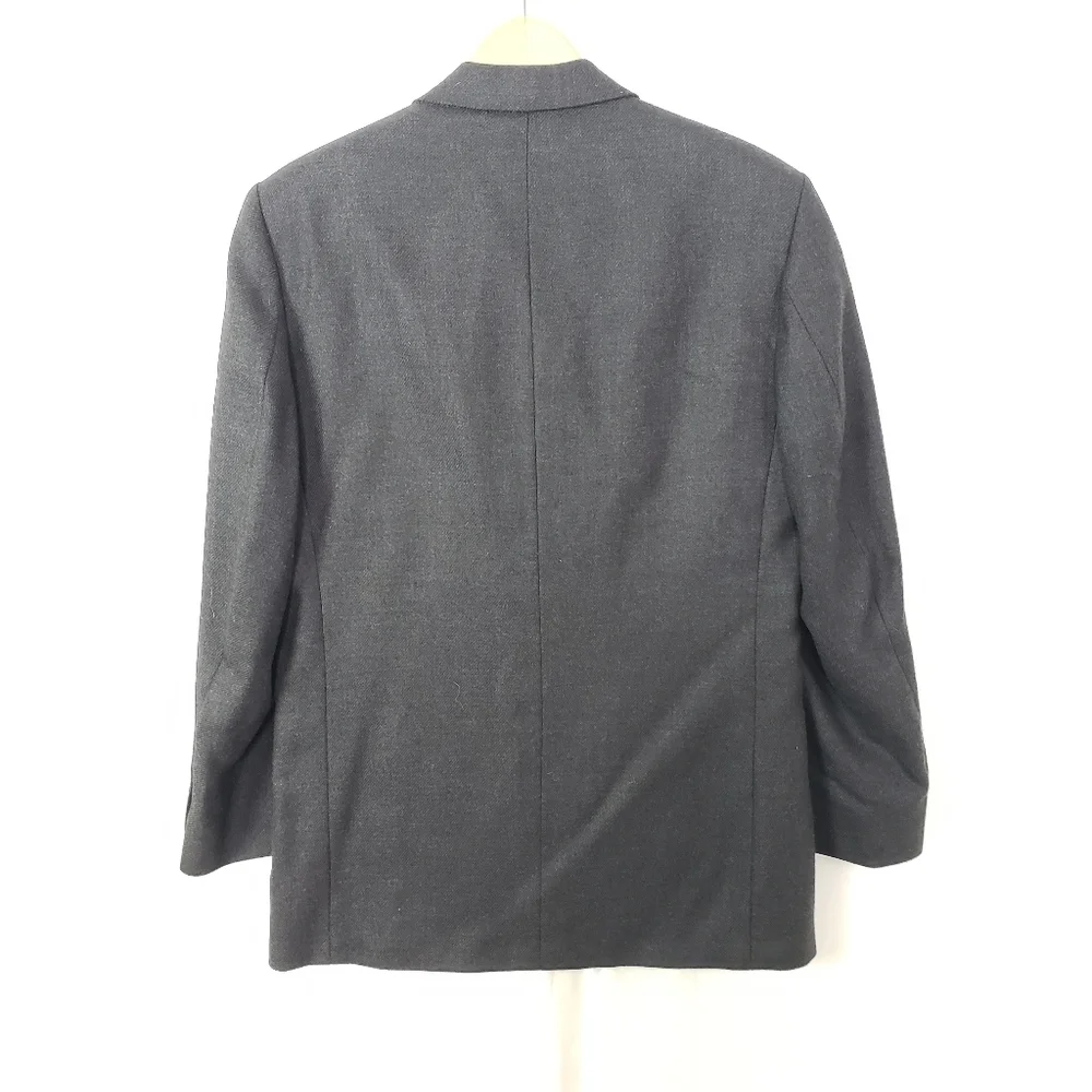 Oscar de la Renta wool blazer suit sport jacket dark charcoal gray size 41R